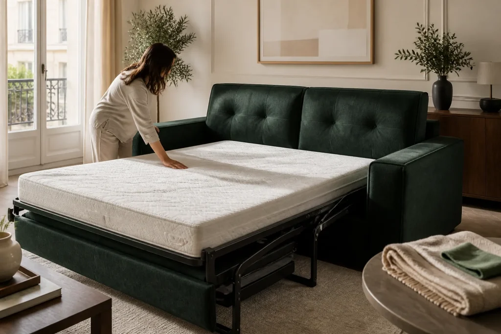 Canapé convertible AM.PM en velours : est-il adapté à un usage quotidien ?