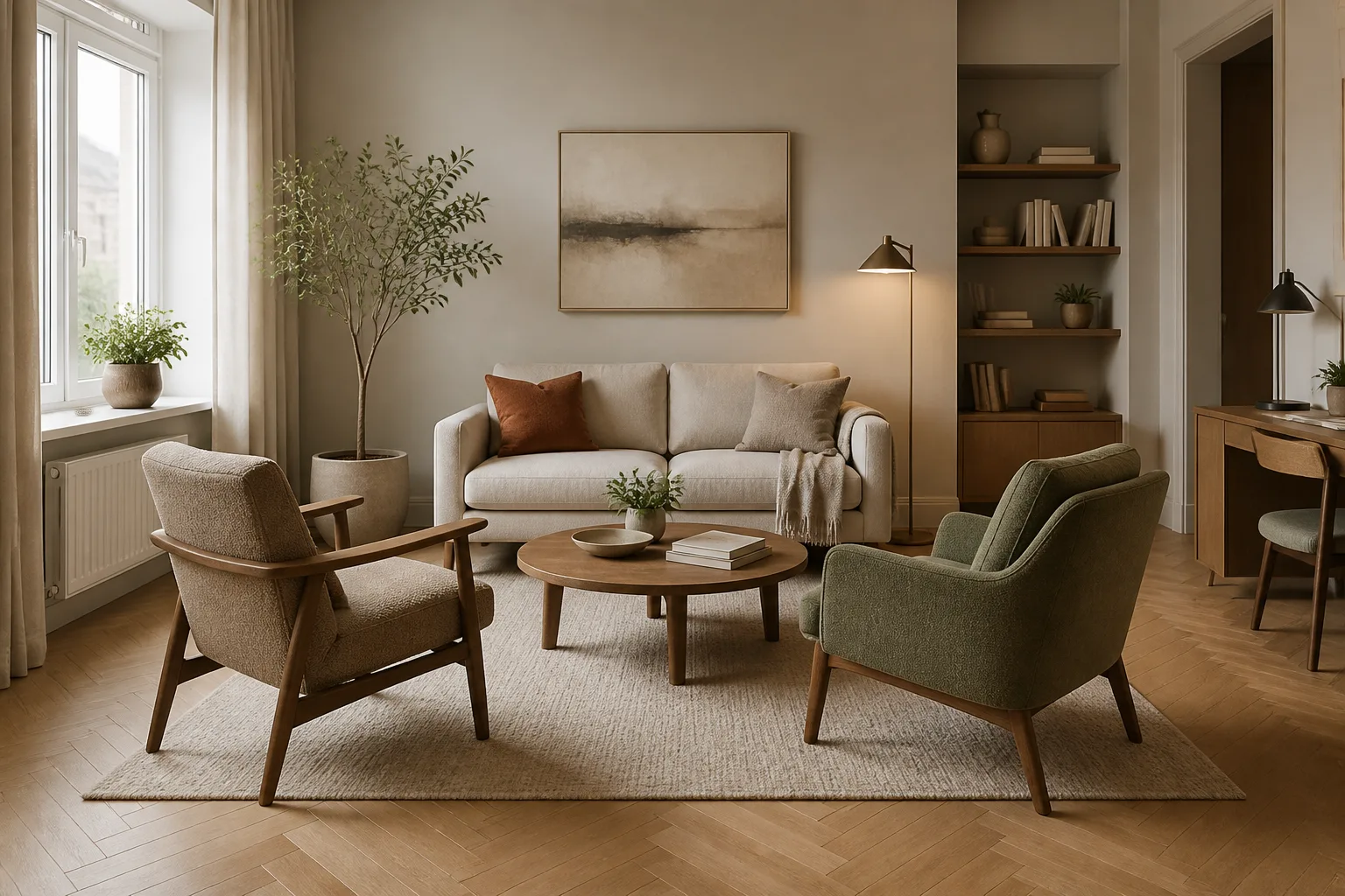 Canapé deux places et fauteuils : le guide pour composer un salon équilibré et confortable